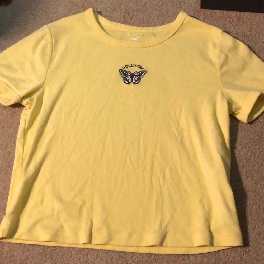 Yellow hollister shirt